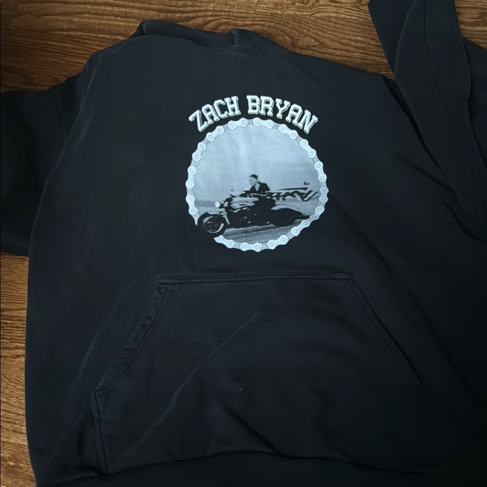 Zach Bryan Black Hoodie concert mech - XL